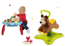 Igračke za bebe - Set guralica Medvjed 2u1 Smoby koja skače i okreće se i stol sa slagalicom Maxi Abrick od 12 mjeseci_11