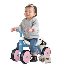 Babytaxiuri de la 12 luni - Babytaxiu Rookie Pink Smoby cu construcție metalică și ghidon rotativ de la 12 luni_1