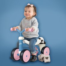 Babytaxiuri de la 12 luni - Babytaxiu Rookie Pink Smoby cu construcție metalică și ghidon rotativ de la 12 luni_7