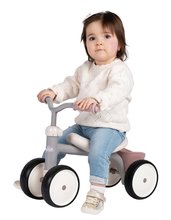 Babytaxiuri de la 12 luni - Babytaxiu Rookie Ride-on Pink Smoby cu construcție metalică și ghidon rotativ de la 12 luni_1