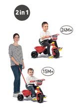 Triciclete de la 15 luni - Tricicletă Be Fun Maşini Smoby roşu-negru de la 15 luni_8