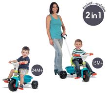 Trikes from 15 months - Be Move Smoby Tricycle with a push pole, green-turquoise, 15 months and over_1