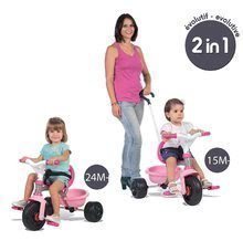 Kinderdreiräder ab 15 Monaten - Dreirad Be Move Smoby mit Führungsstab rosa-grau ab 15 Monaten_2