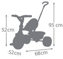 Trikes from 15 months - Be Move Smoby Tricycle with a push pole, green-turquoise, 15 months and over_0