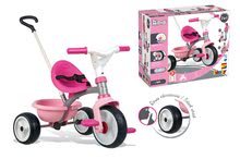 Triciclete de la 15 luni - Tricicletă Be Move Pink Smoby cu roţi EVA din cauciuc şi pivotantă roz roz_0