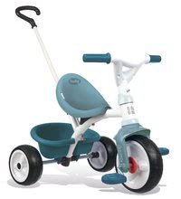 Tricicli dai 15 mesi - Triciclo con ruota libera Be Move Tricycle Blue Smoby con asta di guida e ruote in EVA blu dai 15 mesi_5