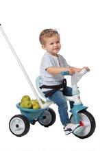 Tricikli za djecu od 15 mjeseci - Trojkolka s voľnobehom Be Move Tricycle Blue Smoby s vodiacou tyčou a EVA kolesami modrá od 15 mes SM740331_12