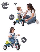 Tricikli za djecu od 15 mjeseci - Trojkolka s voľnobehom Be Move Tricycle Blue Smoby s vodiacou tyčou a EVA kolesami modrá od 15 mes SM740331_16