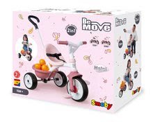 Tříkolky od 15 měsíců - Tříkolka s volnoběhem Be Move Tricycle Pink Smoby s vodicí tyčí a EVA koly růžová od 15 měsíců_4