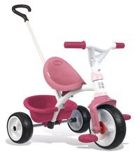 Tříkolky od 15 měsíců - Tříkolka s volnoběhem Be Move Tricycle Pink Smoby s vodicí tyčí a EVA koly růžová od 15 měsíců_5