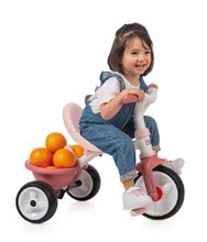 Trojkolky od 15 mesiacov - Trojkolka s voľnobehom Be Move Tricycle Pink Smoby s vodiacou tyčou a EVA kolesami ružová od 15 mes_9