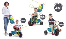 Tricikli za djecu od 10 mjeseci - Trojkolka Be Move Confort Bleu Smoby od 10 mesiacov tyrkysovo-zelená 68*52*52 cm 740402 _1
