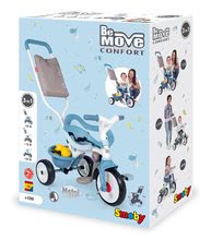 Tříkolky od 10 měsíců - Tříkolka s opěrkou Be Move Comfort Tricycle Blue Smoby s EVA koly a vodicí tyč s taškou modrá od 10 měsíců_9