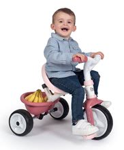 Trojkolky od 10 mesiacov - Trojkolka s opierkou Be Move Comfort Tricycle Pink Smoby s EVA kolesami a vodiaca tyč s taškou ružová od 10 mes_6