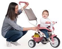 Tříkolky od 10 měsíců - Tříkolka s opěrkou Be Move Comfort Tricycle Pink Smoby s EVA koly a vodicí tyč s taškou růžová od 10 měsíců_5