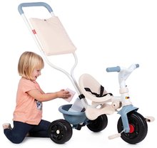 Tricicli dai 10 mesi - Triciclo Be Fun Comfort Tricycle Blue Smoby con una barra di guida doppia e una borsa da 10 mesi_5