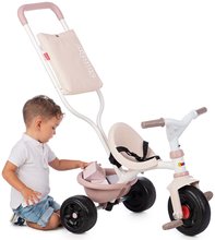 Tříkolky od 10 měsíců - Tříkolka Be Fun Comfort Tricycle Pink Smoby s dvojitou vodicí tyčí a taškou od 10 měsíců_0