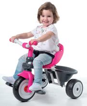 Tricikli od 10. meseca - Tricikel Baby Driver Smoby s strehico rožnato-siv od 10 mes_3