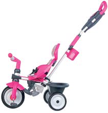 Tricikli za djecu od 10 mjeseci - Tricikl Baby Driver Smoby ružičasto-sivi s pokrivalom i volanom od 10 mjeseci_0
