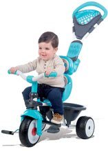 Tricikli za djecu od 10 mjeseci - Tricikl plavi Baby Driver Smoby podesivi s upravljanjem nad prednjim kotačem i upravljačem od 10 mjeseci 740601 s prevlakom i upravljačem plavo-sivi od 10 mjeseci_2