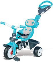 Tricikli za djecu od 10 mjeseci - Tricikl plavi Baby Driver Smoby podesivi s upravljanjem nad prednjim kotačem i upravljačem od 10 mjeseci 740601 s prevlakom i upravljačem plavo-sivi od 10 mjeseci_0