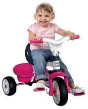 Tricikli za djecu od 10 mjeseci - Tricikl Baby Balade Blue Smoby ružičasto-sivi s EVA kotačima od 10 mjeseci_1