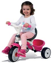Tricikli od 10. meseca - Tricikel Baby Balade Blue Smoby z EVA kolesi rožnato-siv od 10 mes_3
