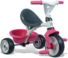 Tricikli od 10. meseca - Tricikel Baby Balade Blue Smoby z EVA kolesi rožnato-siv od 10 mes_2