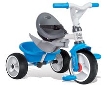 Kinderdreiräder ab 10 Monaten - Dreirad mit Rückenlehne Baby Balade Blue Smoby mit EVA-Rädern blau ab 10 Monaten_0