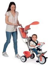 Tříkolky od 10 měsíců - Tříkolka s vysokou opěrkou Baby Balade Tricycle Red Smoby se slunečníkem a EVA koly červená od 10 měsíců_6