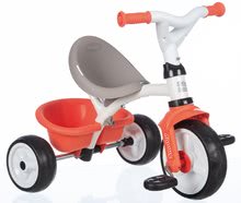 Tricikli od 10. meseca - Tricikel z visokim naslonom Baby Balade Tricycle Red Smoby s senčnikom in EVA kolesi rdeč od 10 mes_1
