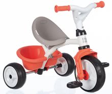 Tricikli za djecu od 10 mjeseci - Trojkolka s vysokou opierkou Baby Balade Tricycle Red Smoby so slnečníkom a EVA kolesami červená od 10 mes SM741105_1