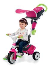 Triciklik 10 hónapos kortól - Tricikli huzattal Baby Driver Comfort Pink Smoby EVA kerekekkel és intuitív vezérléssel rózsaszín_5