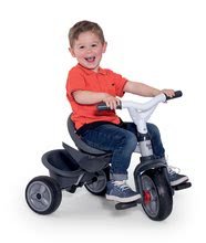 Triciklik 10 hónapos kortól - Tricikli huzattal DeLuxe Baby Driver Comfort Grey Smoby EVA kerekekkel és intuitív irányítással szürke_8