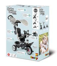 Triciklik 10 hónapos kortól - Tricikli huzattal DeLuxe Baby Driver Comfort Grey Smoby EVA kerekekkel és intuitív irányítással szürke_9