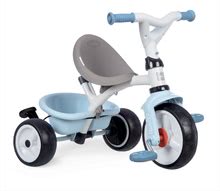 Tricikli od 10. meseca - Tricikel in voziček v enem z visokim naslonom Baby Balade Plus Tricycle Blue Smoby z zavoro in EVA kolesi moder od 10 mes_2