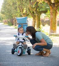 Triciclete de la 10 luni - Tricicletă și cărucior într-un singur produs cu spătar înalt Baby Balade Plus Tricycle Blue Smoby frână și roți EVA albastră de la 10 luni_0