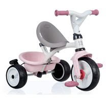 Triciklik 10 hónapos kortól - Tricikli és babakocsi egyben magasított háttámlával Baby Balade Plus Tricycle Pink Smoby fékkel és EVA kerekekkel kék 10 hó-tól_2
