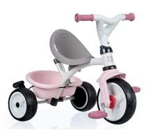 Triciclete de la 10 luni - Tricicletă și cărucior într-un singur produs cu spătar înalt Baby Balade Plus Tricycle Pink Smoby frână și roți EVA roz de la 10 luni_2