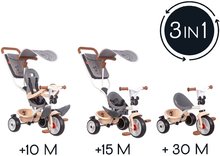 Triciklik 10 hónapos kortól - Tricikli és babakocsi egyben magasított háttámlával Mickey Disney Baby Balade Plus Tricycle Smoby fékkel és EVA kerekekkel 10 hó_1