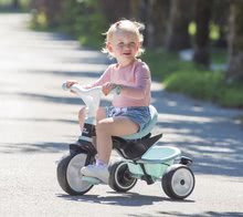 Tricikli od 10. meseca - Tricikel in voziček v enem z zavoro Baby Driver Plus Blue Smoby z EVA kolesi in intuitivnim vodenje moder od 10 mes_5
