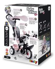 Triciklik 10 hónapos kortól - Tricikli és babakocsi egyben fékkel Baby Driver Plus Pink Smoby EVA kerekekkel és intuitív vezérléssel rózsaszín 10 hó-tól_12
