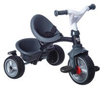 Tricikli od 10. meseca - Tricikel in voziček v enem z zavoro Baby Driver Plus Grey Smoby z EVA kolesi in intuitivnim vodenjem siv od 10 mes_3