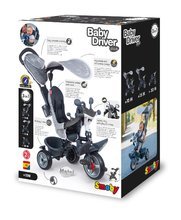 Tricycle à partir de 10 mois - Tricycle et poussette en un avec frein Baby Driver Plus Grey Smoby avec des roues EVA et une commande intuitive gris à partir de 10 mois_7