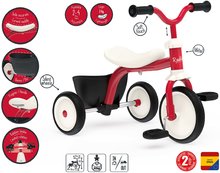 Rutschfahrzeuge ab 18 Monaten - Kinderdreirad und Laufrad  Retro Rookie Trike Smoby ultraleicht mit Pedalen und leisen Gummirädern ab 24 Monaten_0