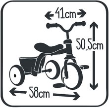 Rutschfahrzeuge ab 18 Monaten - Kinderdreirad und Laufrad  Retro Rookie Trike Smoby ultraleicht mit Pedalen und leisen Gummirädern ab 24 Monaten_9