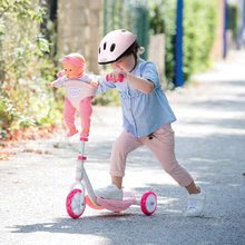 Háromkerekű rollerek - Szett háromkerekű roller Corolle Smoby kosárral és Mária játékbabával rózsaszin ruhácskában 30 cm_0