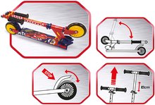 Dvokolesni skiroji - Dvokolesni skiro Cars 2 Wheels Foldable Smoby zložljiv z zavoro po višini nastavljiv do 83 cm od 5 leta_0