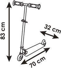 Darček a zľava -5% - Skiro dvokolesni Gabby 2 Wheels Foldable Scooter Smoby zložljiv z zavoro in višinsko nastavljivim krmilom do 83 cm od 5 leta_3