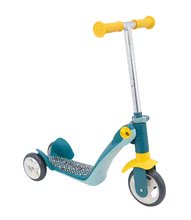 Háromkerekű rollerek - Roller&bébitaxi Reversible 2in1 Scooter Smoby háromkerekű acélszürke-sárga 53/63 cm magas kormány teherbírása 20 kg 18 hó-tól_1